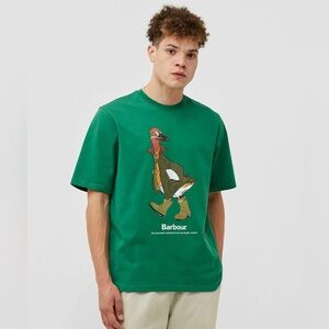 Barbour x NOAH Green Duck Graphic Tee